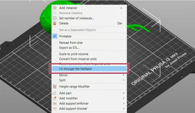 اصلاح فایل با فرمت STL