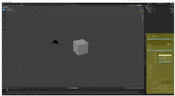 ایجاد یک ماده جدید در Blender