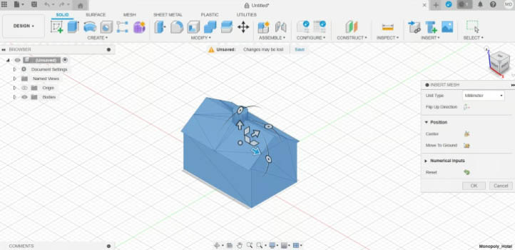 وارد کردن مش
