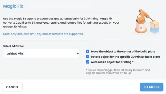 ابزار تعمیر فایل STL