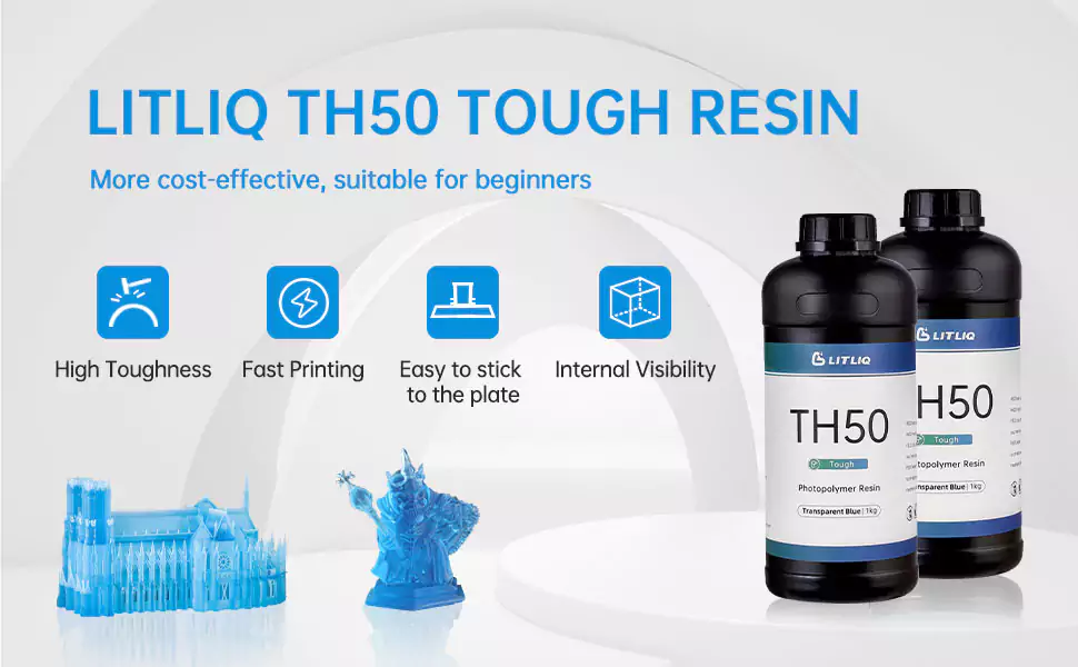 رزین سخت آبی شفاف TH50 TH50