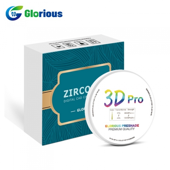 بلنک زیرکونیا گلوریس 3D Pro با رنگ طبیعی | Glorious Zirconia 3D Shape Pro blank