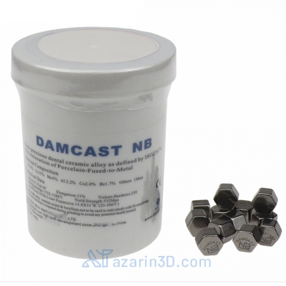 آلیاژ سرامیکی ریختگری دندانسازی دامکست | Damcast Nb Ceramic Alloy