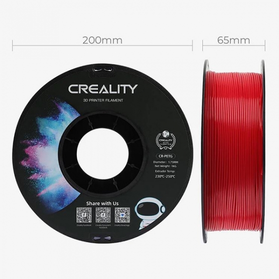 فیلامنت CR-PETG قرمز کریلیتی Creality CR PETG Red Filament