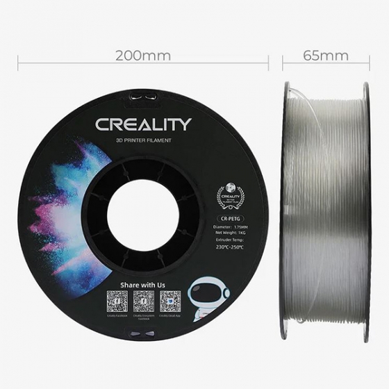 فیلامنت CR-PTG شفاف کریلیتی Creality CR PETG Transparent Filament