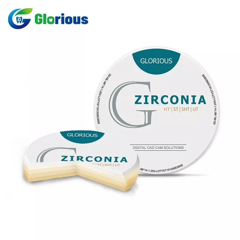 بلنک زیرکونیا گلوریس HT با رنگ سفید | Glorious Dental Zirconia 98mm HT blank