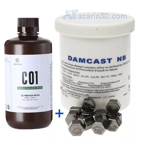 آلیاژ سرامیکی ریختگری دندانسازی نیکل-کروم NB دامکست | DamCast NB Alloy