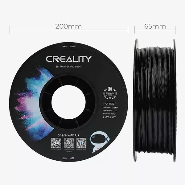 فیلامنت CR-PETG مشکی کریلیتی Creality CR PETG Black Filament