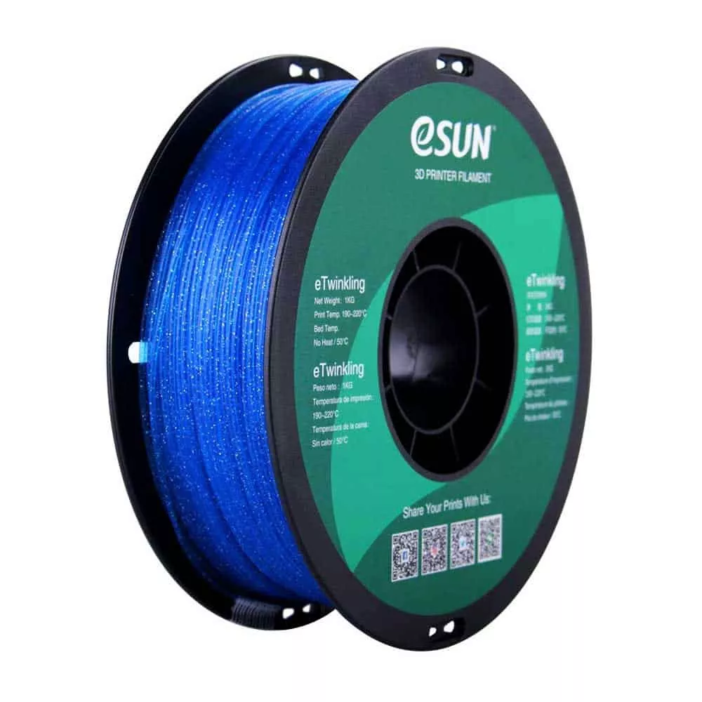 فیلامنت eTwinkling- PLA eSUN آبی 1.75 میلی متر