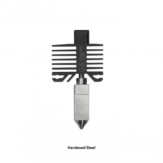 HOTEND با نازل استیل سخت شده 0.6mm کمپانی BAMBU LAB سری P1 و X1