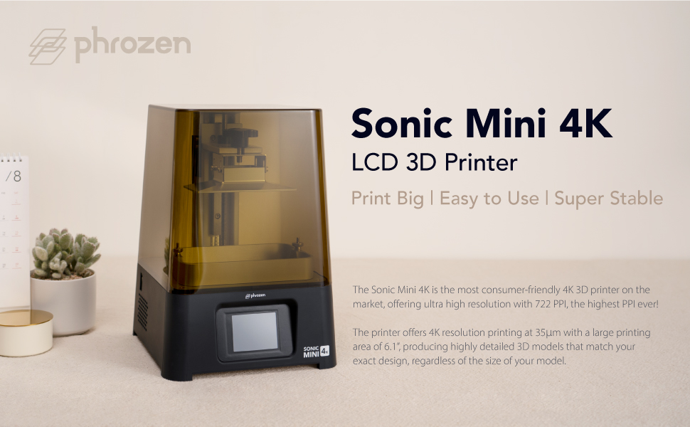 Sonic Mini 4K 3dprinter resin